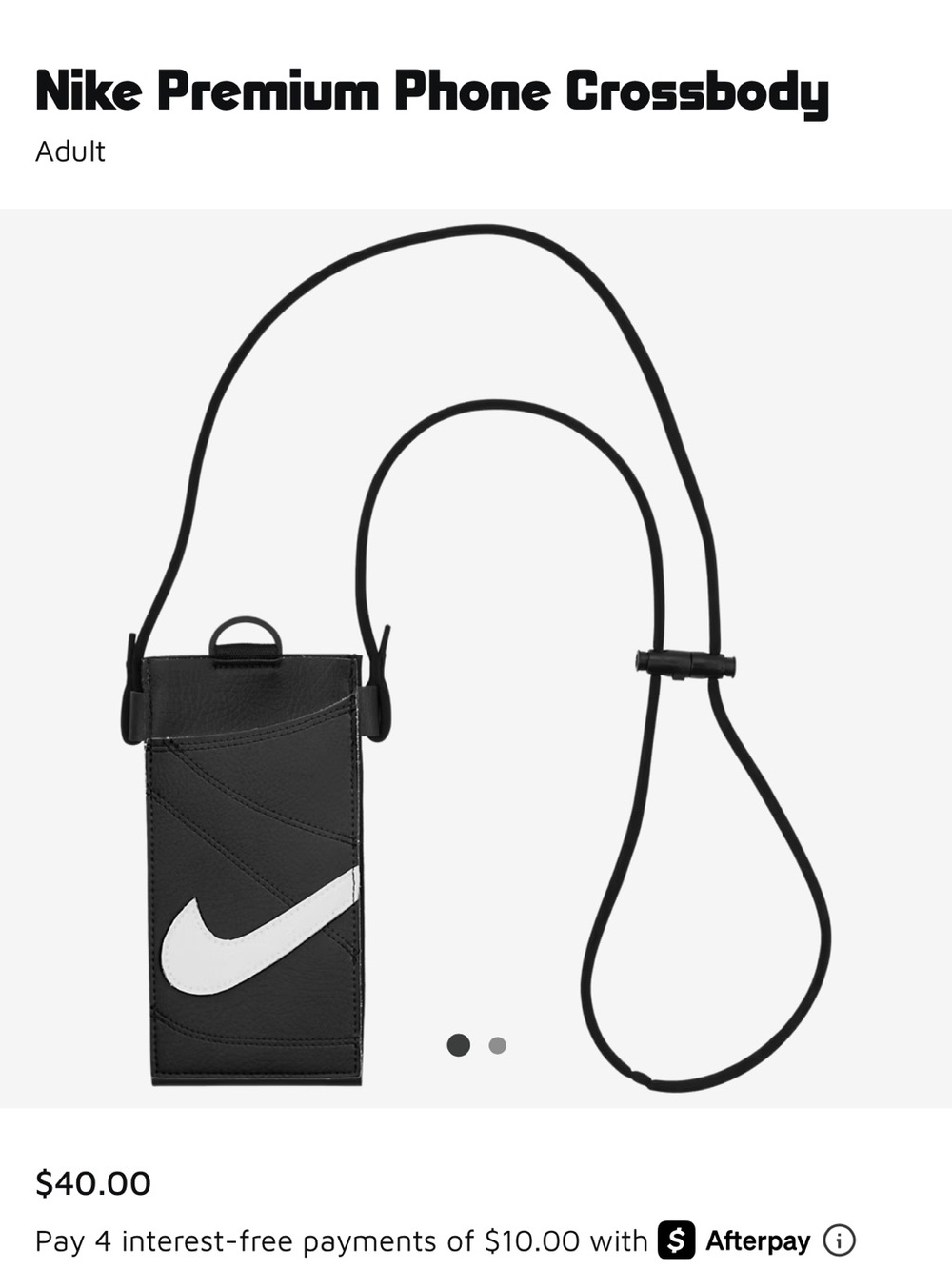 Nike Premium Phone Crossbody - Black/White